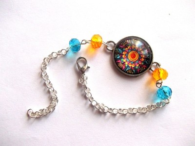 bratara sticla cu mandala 42735 foto