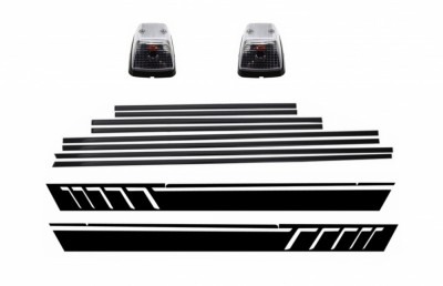 Bandouri Laterale cu Stickere Laterale Negru Mat si Lampi Semnalizare Mercedes G-Class W463 (1989-2015) Performance AutoTuning foto