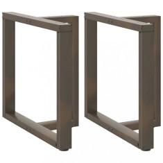 vidaXL Picioare de masă &icirc;n formă de T, 2 buc., negru, 80x35x(72-73) cm, oțel