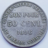 3230 Reunion 50 centimes 1896 km 4, Africa