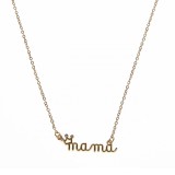 Colier Language of Jewels Mama cu Coroană, Lant Culoare Aurie Pentru Femei, Oem
