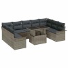 VidaXL Set de canapele pentru grădină 10 pcs Gri 100 x 55 x 73 cm 3357082