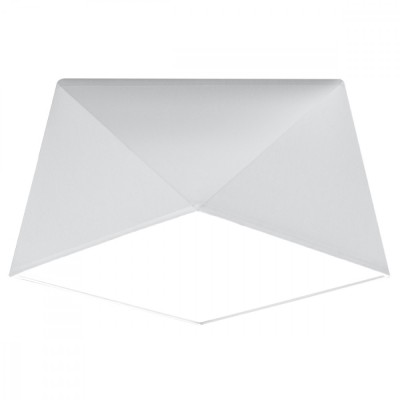 Lustră De Tavan Hexa Alb Pvc 1 Bec Geometric Modern De Interior foto