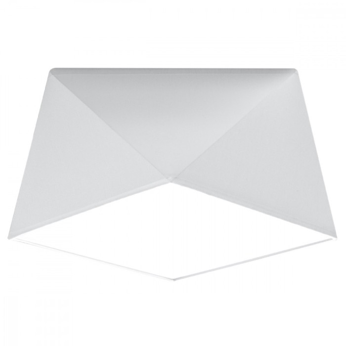 Lustră De Tavan Hexa Alb Pvc 1 Bec Geometric Modern De Interior