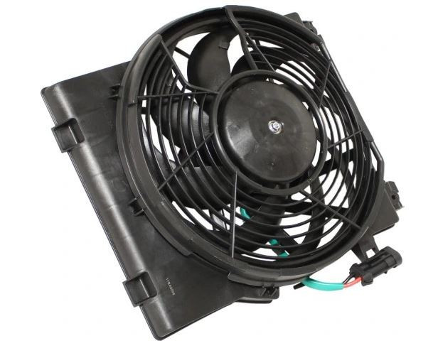 GMV radiator electroventilator Opel Combo C, 09.2000-2011, motor 1.6, benzina, cutie manuala, cu AC, 300 mm; 2 pini,