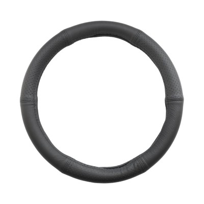 HUSA VOLAN PIELE NATURALA SEMI PERFORATA NEGRU 42-44 CM foto