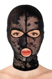 Masca Model Floral din Dantela, Negru