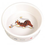 Castron din ceramică pentru pisici, cu model - 0,2 l, Trixie