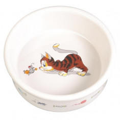 Castron din ceramică pentru pisici, cu model - 0,2 l