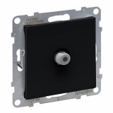 Priza TV de capat tip F Legrand Suno negru 721463