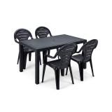 Nolia 4+1 set de mobilier de grădină grafit
