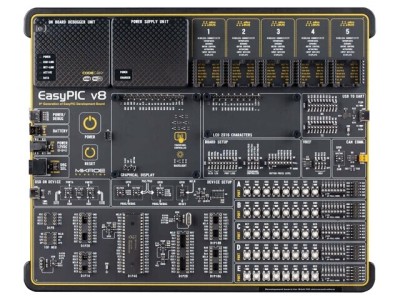 Kit Dezvoltare Microchip PIC Fusion v8 cu PIC18F47K42 și EASYPIC V8 foto