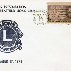 Plic LIONS CLUB, North Tonawanda, S.U.A., 17 Noiembrie 1973