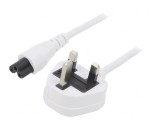 Cablu Alb 5m 3x0,75mm2 BS 1363 la IEC C5 PVC 3A