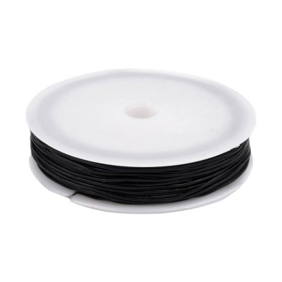 Fir elastic rotund din nylon, diamentru 0,8 mm, 18 m, Negru foto