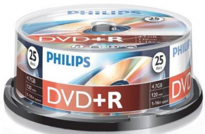 Dvd+r 4.7gb (25 Buc. Spindle, 16x) Philips foto