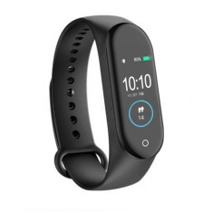 Bratara fitness Fan Shu M5, Bluetooth, Monitorizarea pulsului si somnului, Negru