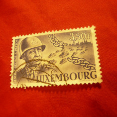 Timbru 3,5fr.1947 albastru Luxemburg , stampilat