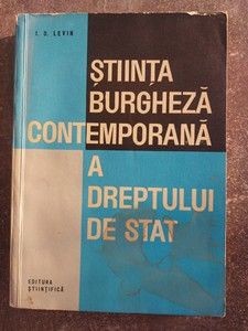 Stiinta burgheza contemporana a dreptului de stat LEVIN foto