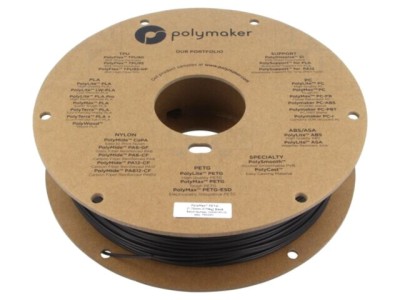 Filament PET-G Tough 1,75mm negru 750g POLYMAKER PolyMax&amp;trade; foto