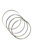 B360. Set din 4 bratari circulare metalice, Argintiu-Auriu, 20 cm, RavariuArt