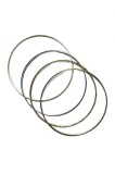 B360. Set din 4 bratari circulare metalice, Argintiu-Auriu, 20 cm, RavariuArt