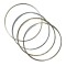B360. Set din 4 bratari circulare metalice, Argintiu-Auriu, 20 cm