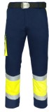 Cumpara ieftin Pantaloni de lucru cu benzi reflectorizante VisTeam navy galben