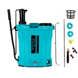 Pulverizator gradina, pompa de stropit, Detoolz, 2 in 1, vermorel, manual si electric, pentru spate, cu acumulator 8 Ah, accesor