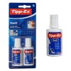 Set 2 Corectoare Lichide Tipp-Ex Rapid, 20ml, Alb, V&acirc;rf Burete, Acoperire Extra, Uscare Rapida