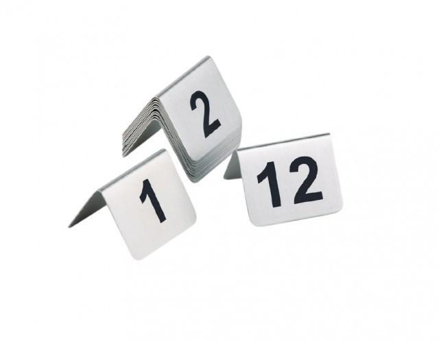 Set numere masa din inox 1-12