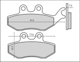 Set placute frana FT3043 - Italjet Millenium 125-150cc Italjet Jupiter 250cc Rieju NKD - RS2 Matrix 50cc, Oem