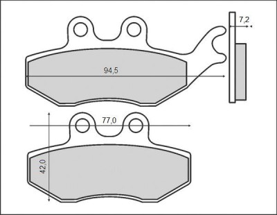 Set placute frana FT3043 - Italjet Millenium 125-150cc Italjet Jupiter 250cc Rieju NKD - RS2 Matrix 50cc foto