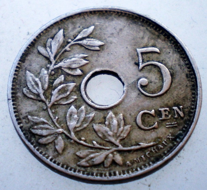 7.386 BELGIA 5 CENTIMES 1921 BELGIE