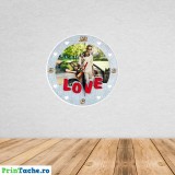 Ceas Personalizat Lemn, Decoratiune Casa, Diametru 21cm, Mecanism Inclus, Fabricat Manual Romania, Cadou Craciun Inedit