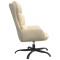 Scaun de relaxare, crem, material textil - 5