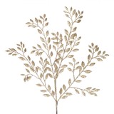 Ramură Decorativă Crăciun, Frunze, Auriu, Glitter, 55cm, Oem