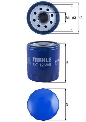 MAHLE OC 1268/8 Filtru ulei foto
