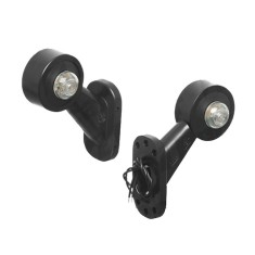 Lampa gabarit auto BestAutoVest 12V/ 24V LED, cu brat de 78mm, unghi 45 grade, Dreapta, Rosu- Alb