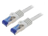Patch cord S/FTP Cat 6a gri 0.5m LSZH, Logilink
