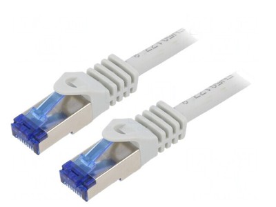 Patch cord S/FTP Cat 6a gri 0.5m LSZH foto