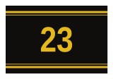 Sticker autoadeziv nr. 23 - Signetten SAFE auriu pe fundal negru