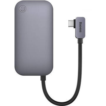 Hub de alimentare multifunctional 6in1 Baseus PadJoy Series USB-C gri 120290 foto