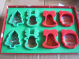 Set 8 forme de prajituri pentru Craciun, 4 modele,silicon