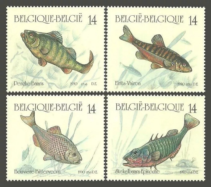 BELGIA 1990-PESTI-Serie de 4 timbre nestampilate- MNH