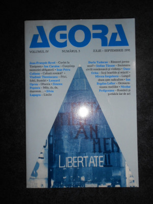 Revista Agora. volumul IV, nr. 3, Iulie-Septembrie 1991 foto