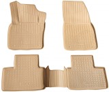 Set de 5 covorase bej cauciuc 3D stil tavita premium pentru Volvo XC40 din 2017