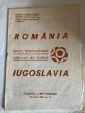 program meci international amical de fotbal romania - iugoslavia timisoara 30 martie 1983 FRF fan sport hobby 24 pagini