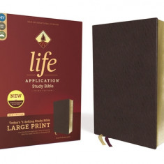 Niv, Life Application Study Bible, Third Edition, Large Print, Bonded Leather, Burgundy, Red Letter Edition