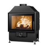 Focar de șemineu - Flat 70 &ndash; Geam panoramic 1 suprafață vitrată, 12 KW, randament >75%